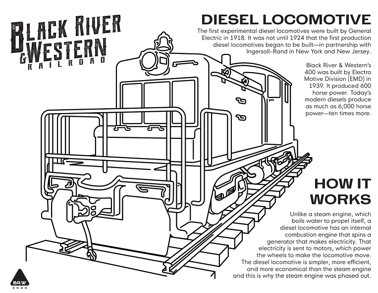 Black river western railroad on x here is the next in our series of activity pages