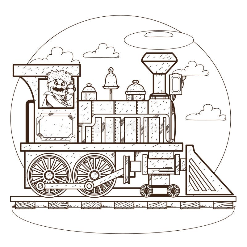 Railway coloring stock illustrations â railway coloring stock illustrations vectors clipart