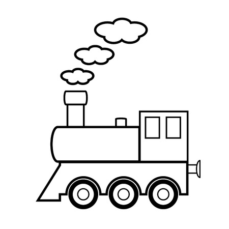 Train coloring page stock illustrations cliparts and royalty free train coloring page vectors