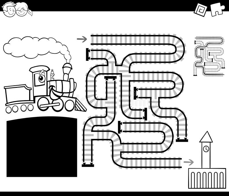Railway coloring stock illustrations â railway coloring stock illustrations vectors clipart