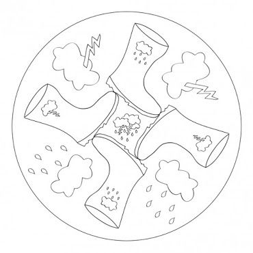 Autumn mandala coloring page crafts and worksheets for preschooltoddler and kindergarten