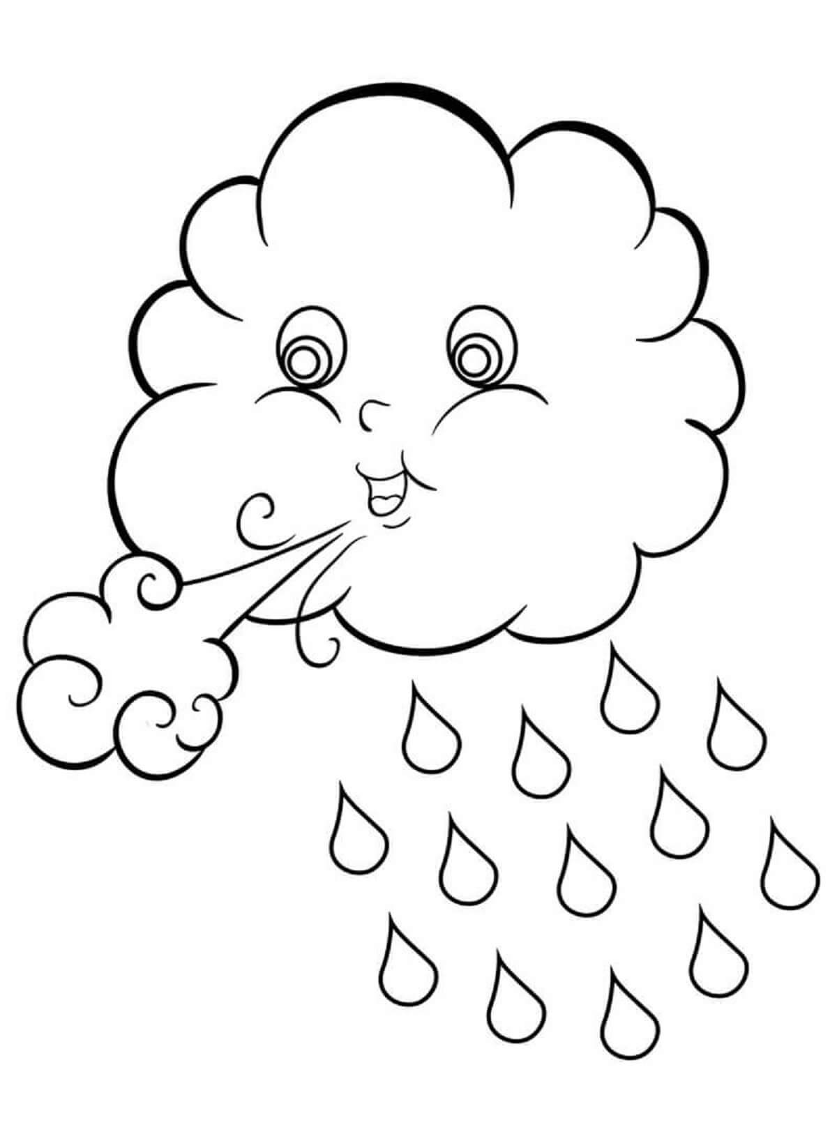 Awesome cloud coloring page