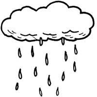 Little rain cloud coloring pages