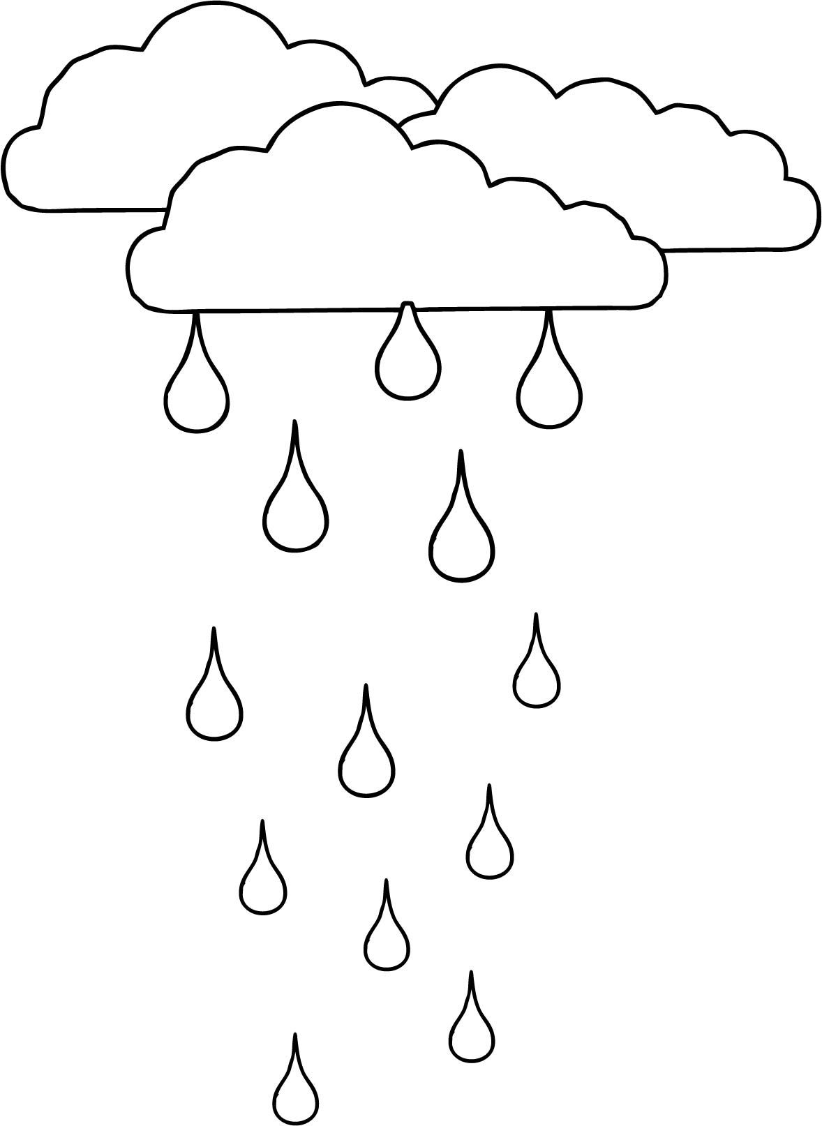 Nice clouds rain coloring page trang tã mã u hián tæáng tá nhiãªn cáºu váng