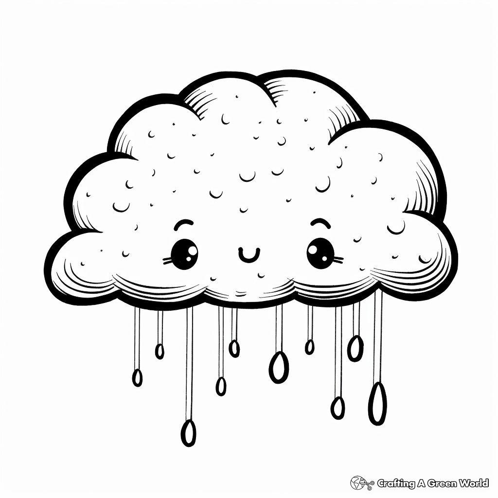 Rain coloring pages
