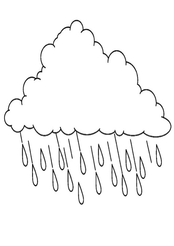 Coloring pages rain cloud coloring page