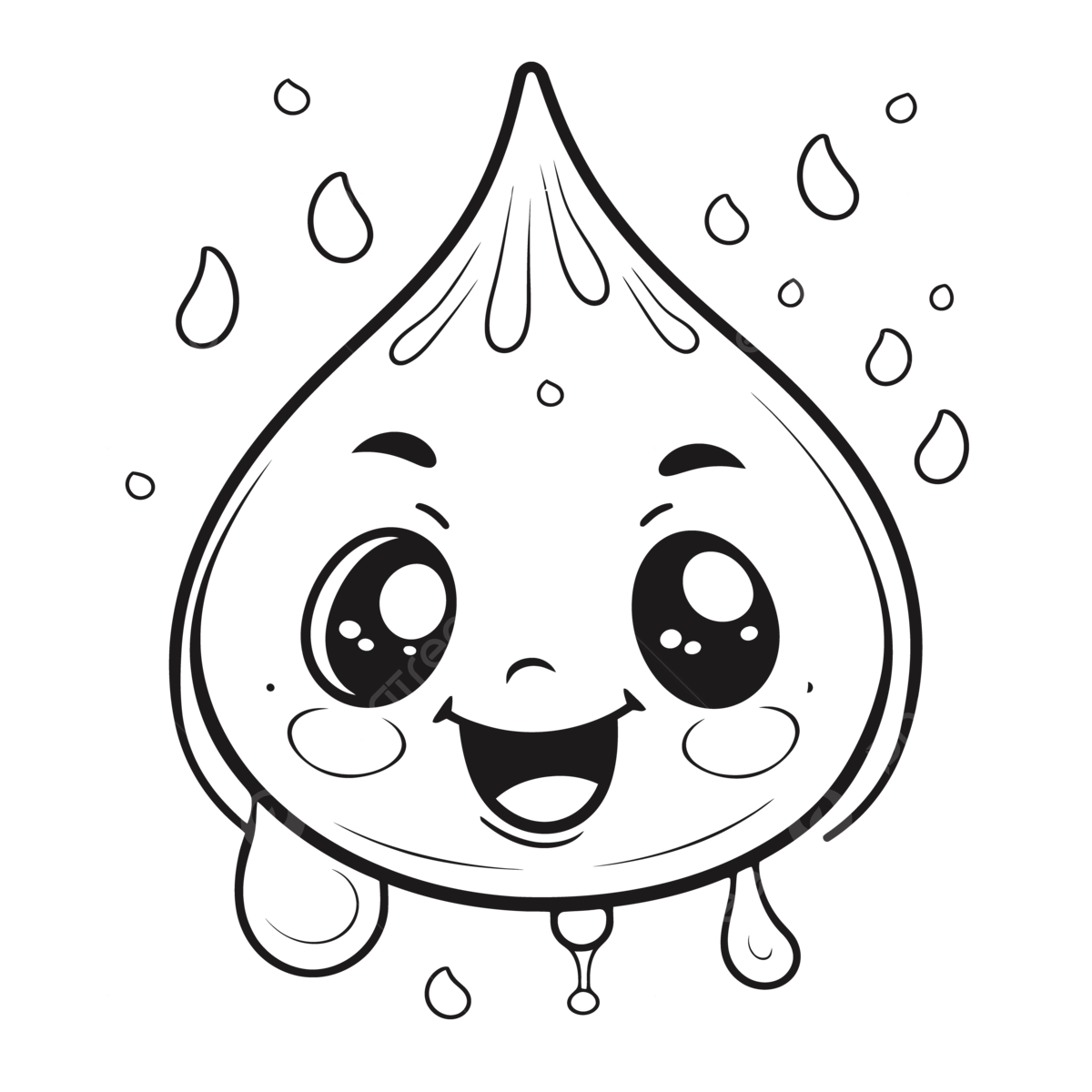 Coloring pages of a cartoon raindrop with cartoon tears outline sketch drawing vector car drawing cartoon drawing wing drawing png and vector with transparent background for free download