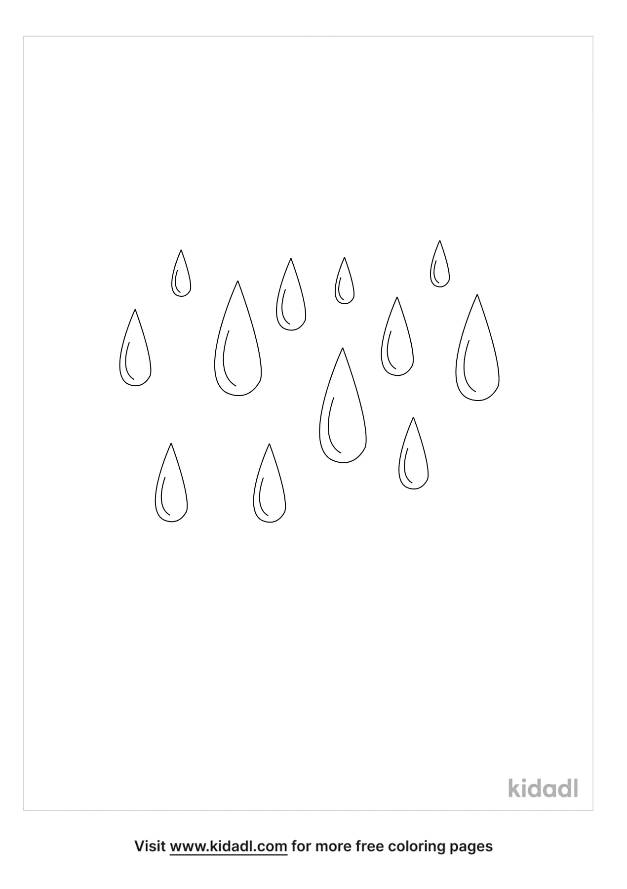 Free rain drop coloring page coloring page printables