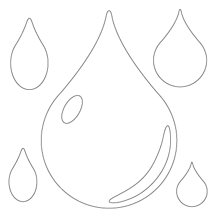 Raindrops majemask stencil