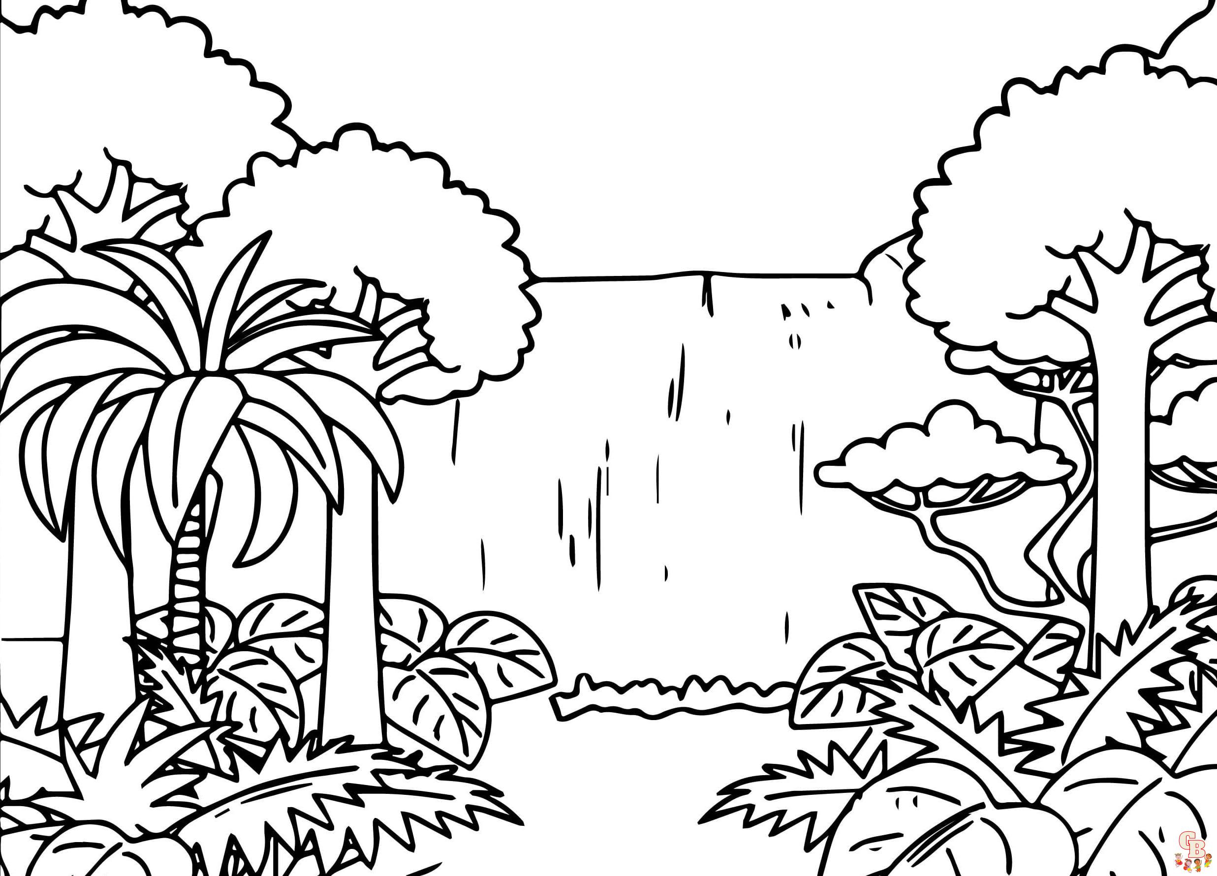 Printable forest coloring pages free for kids and adults