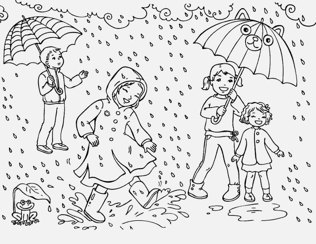 Rain coloring pages