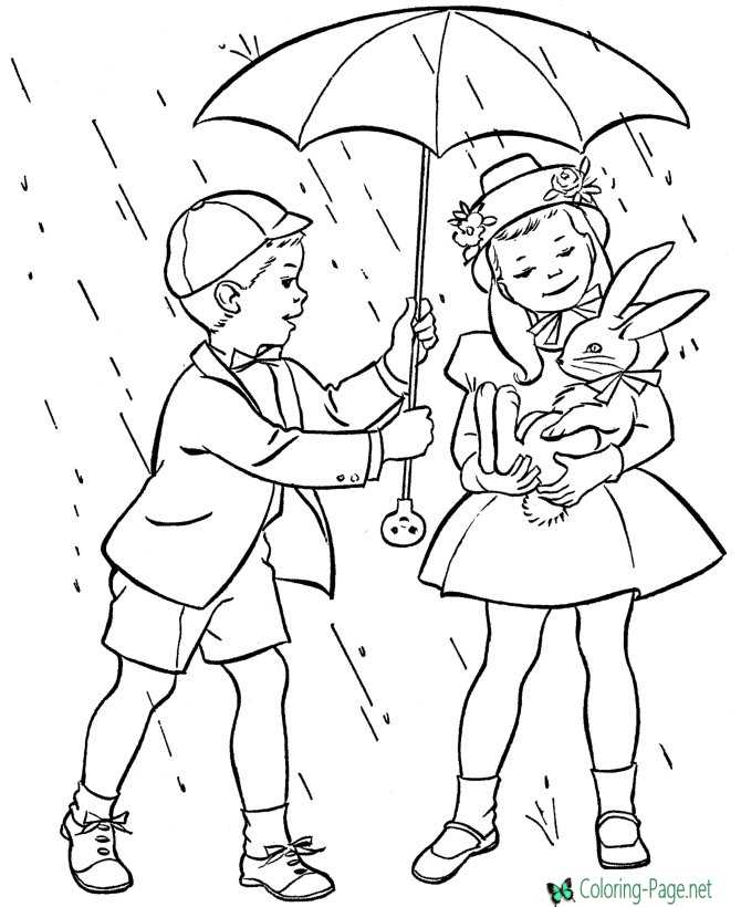 Spring coloring pages