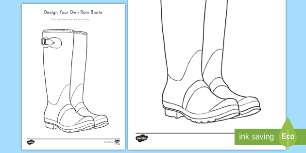 Design your own rain boots activity for kids usa