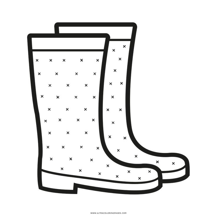 Rain boots coloring page