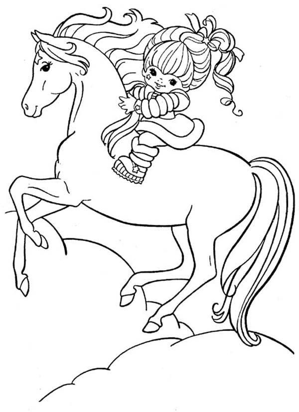 Rainbow brite and her hosre starlite coloring page horse coloring pages horse coloring cartoon coloring pages