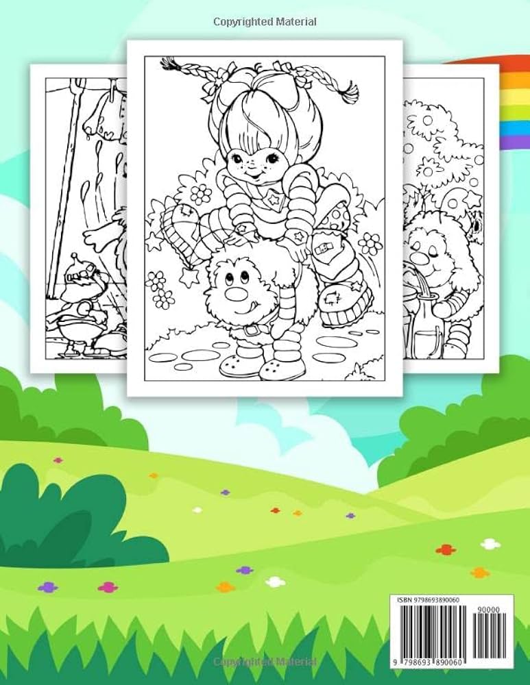 Rainbow brite coloring book exclusive coloring books with incredible illustrations of all famous characters for rainbow brite lovers to color on holiday days kute boo little books