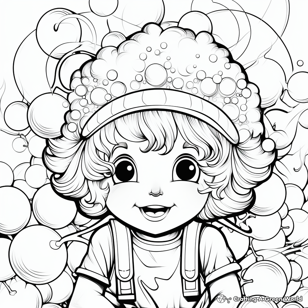 Bubble gum coloring pages