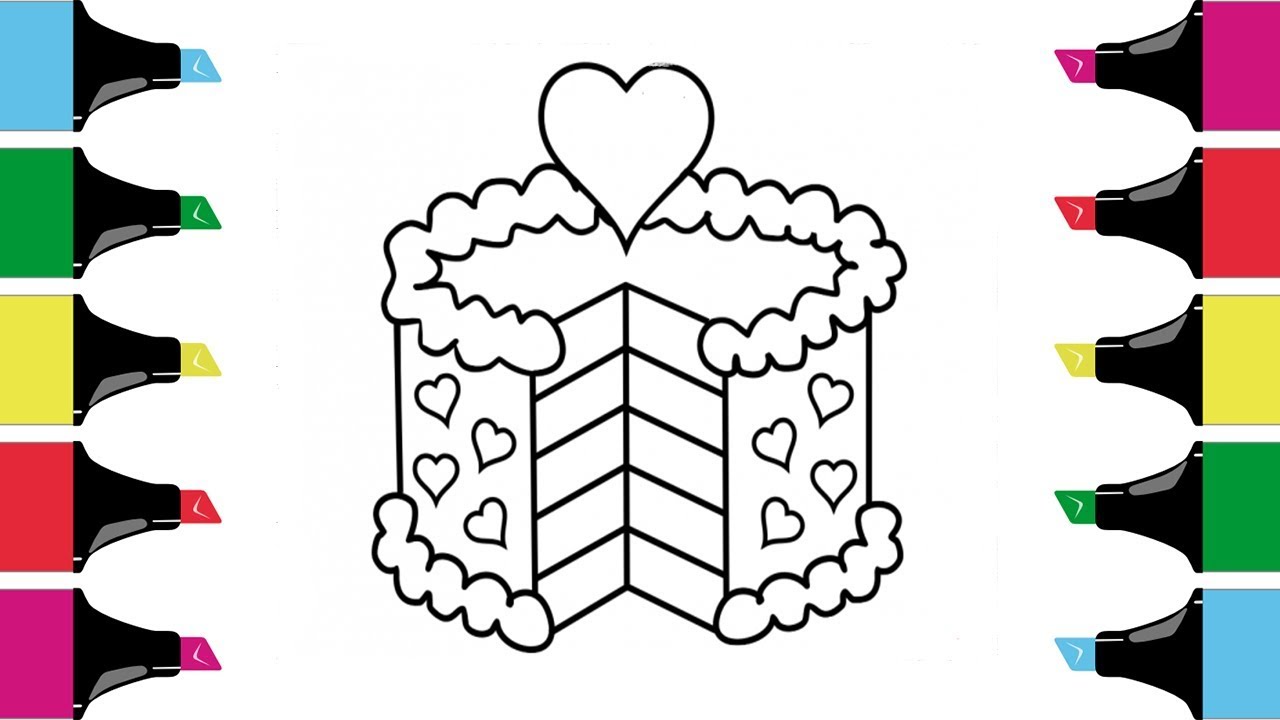 How to colors rainbow cake coloring pages coloring pages for kids
