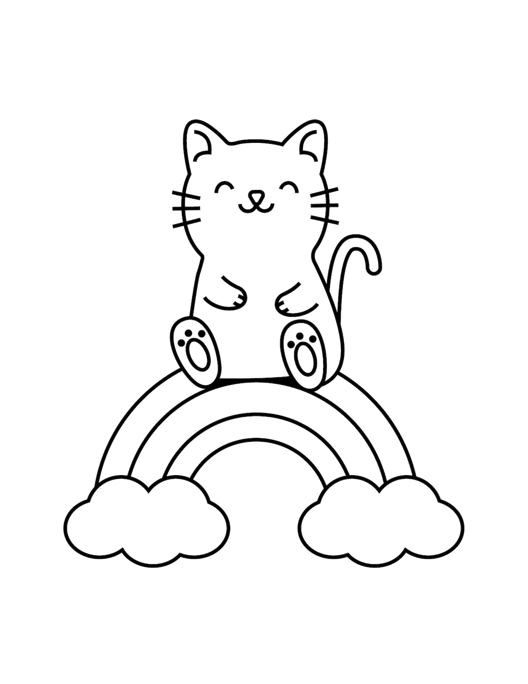 Printable pages of cats for coloring fun