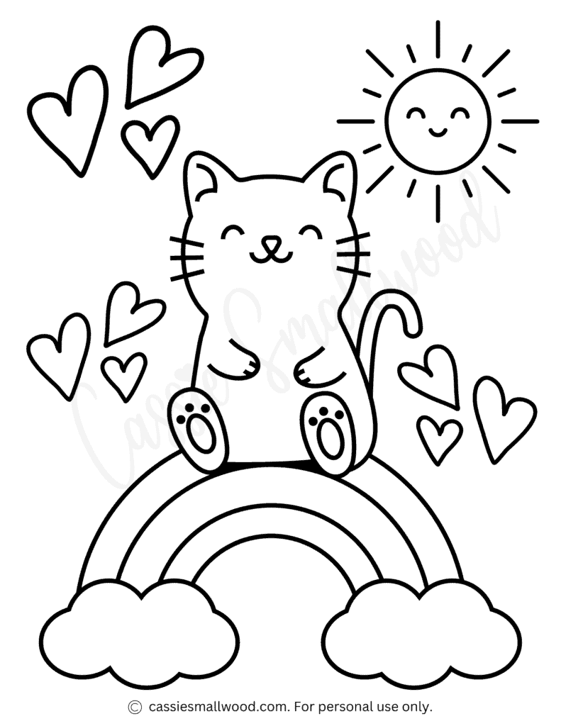 Cute cat coloring pages