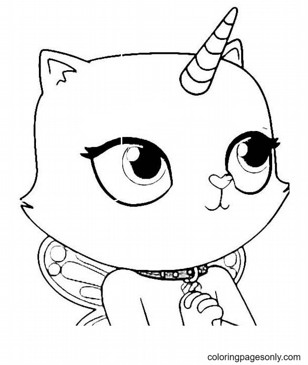 Unicorn cat coloring pages printable for free download