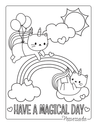 Rainbow coloring pages free printable pdfs