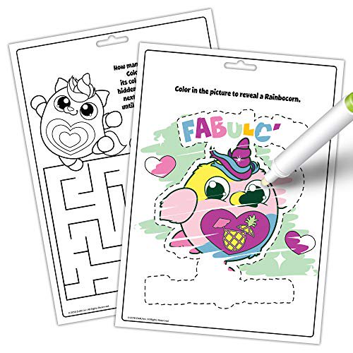 Rainbocorns page imagine ink coloring book with mess free marker by bendon