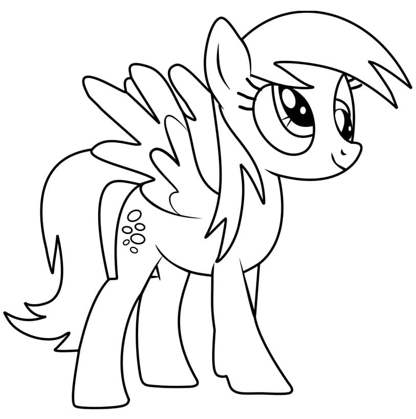 Derpy hooves my little pony coloring page