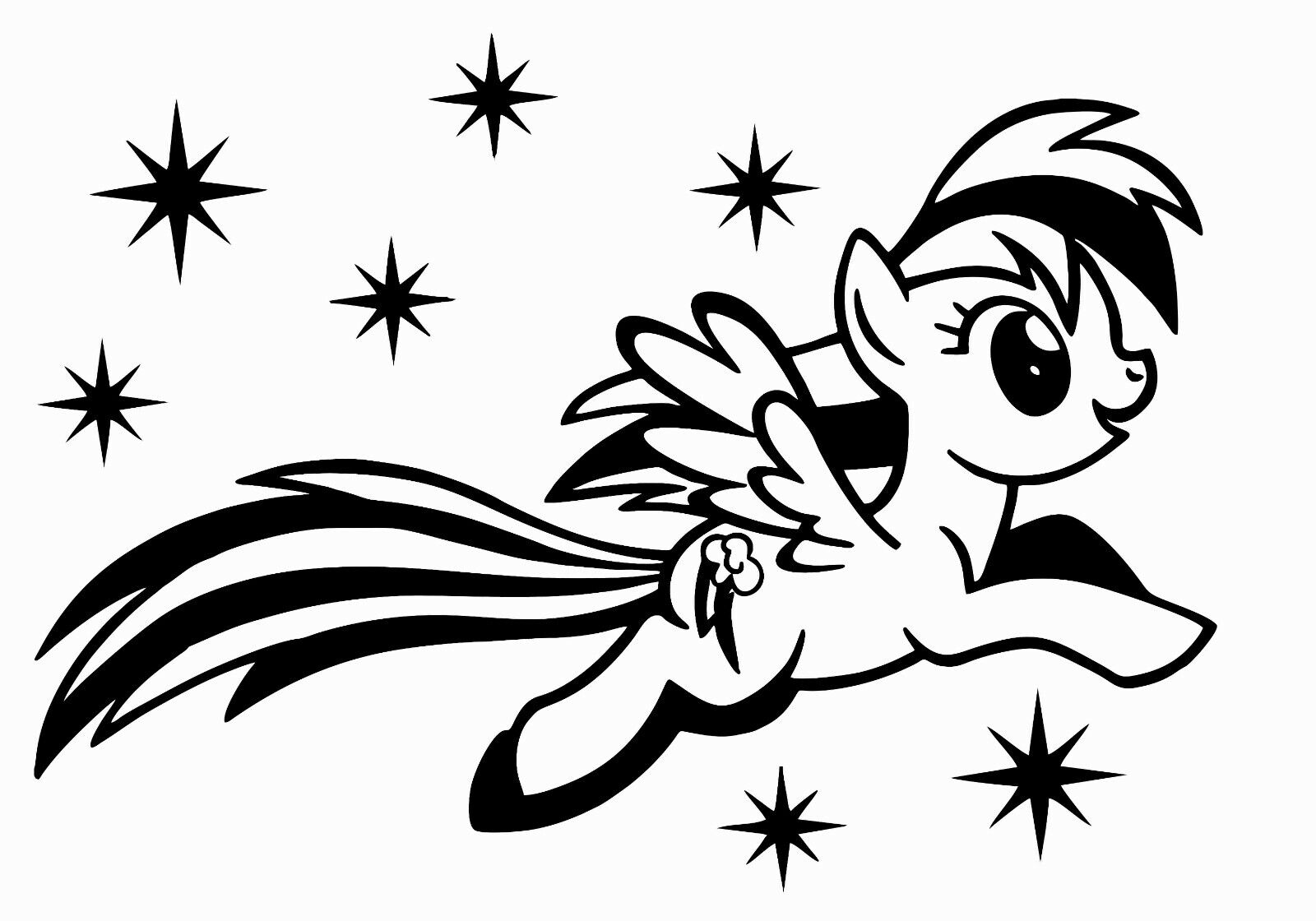 Flying rainbow dash wall decal