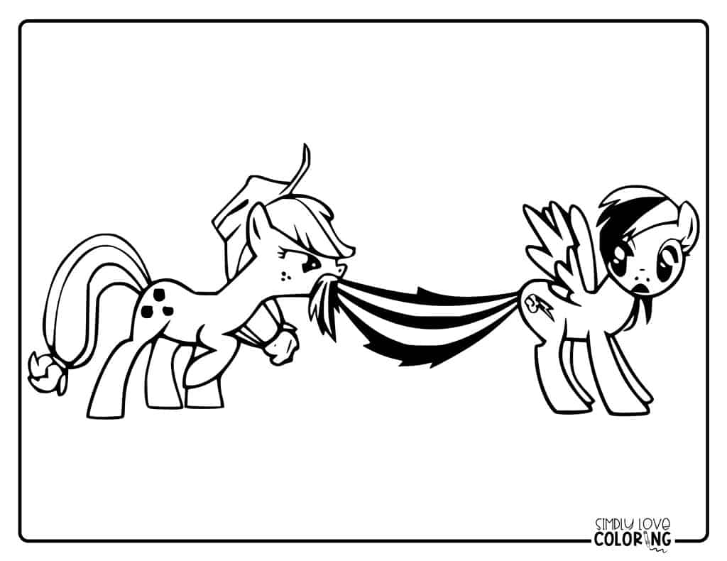 My little pony coloring pages free pdf printables