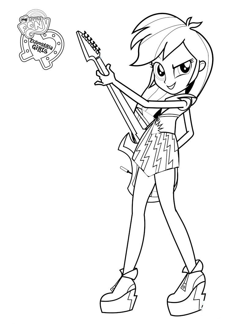 Rainbow dash coloring pages printable for free download