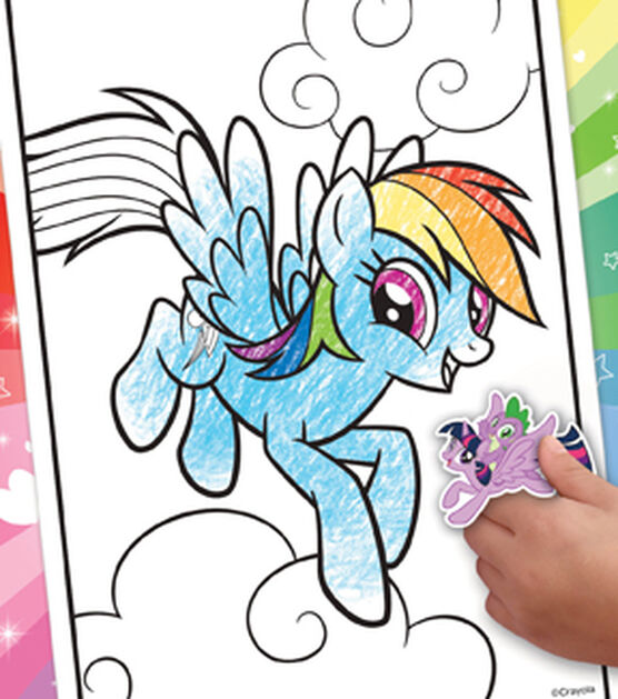 Crayola sheet my little pony coloring book with stickers