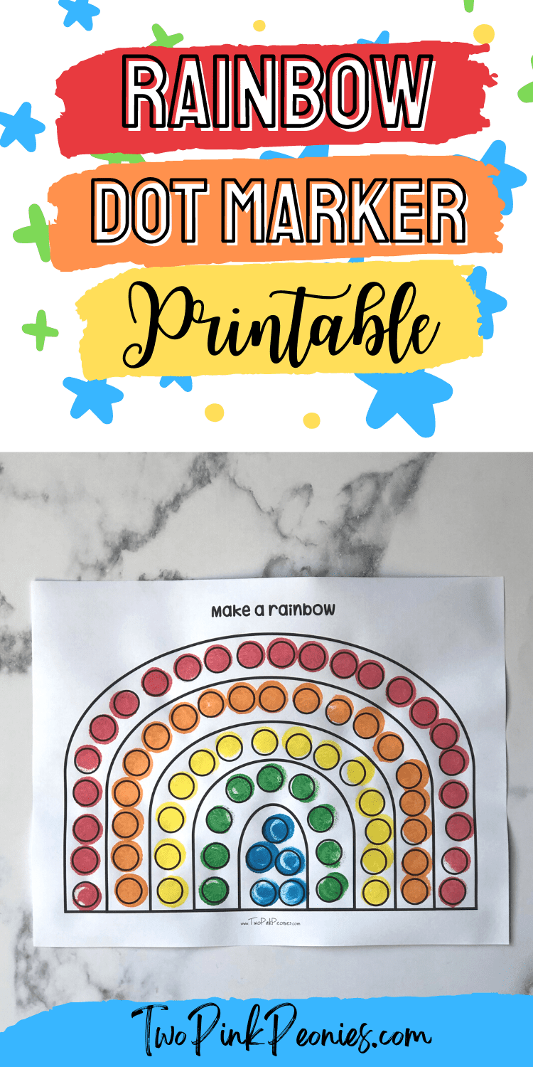 Rainbow dot marker printable totally free instant download