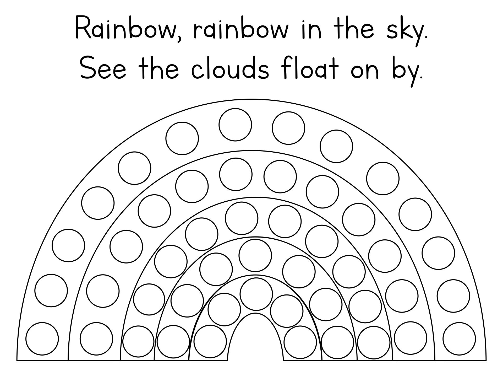 Best rainbow do a dot art printables pdf for free at