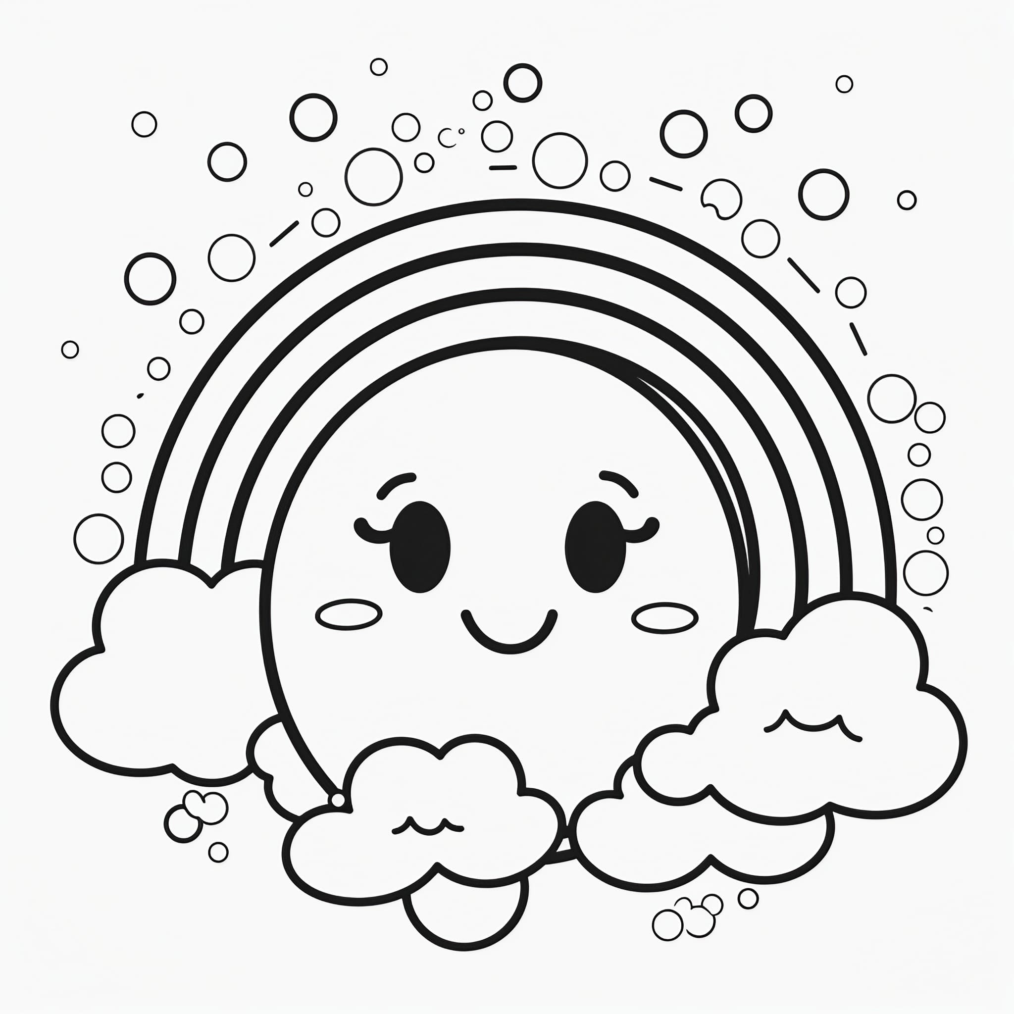 Rainbow coloring pages for free and printable