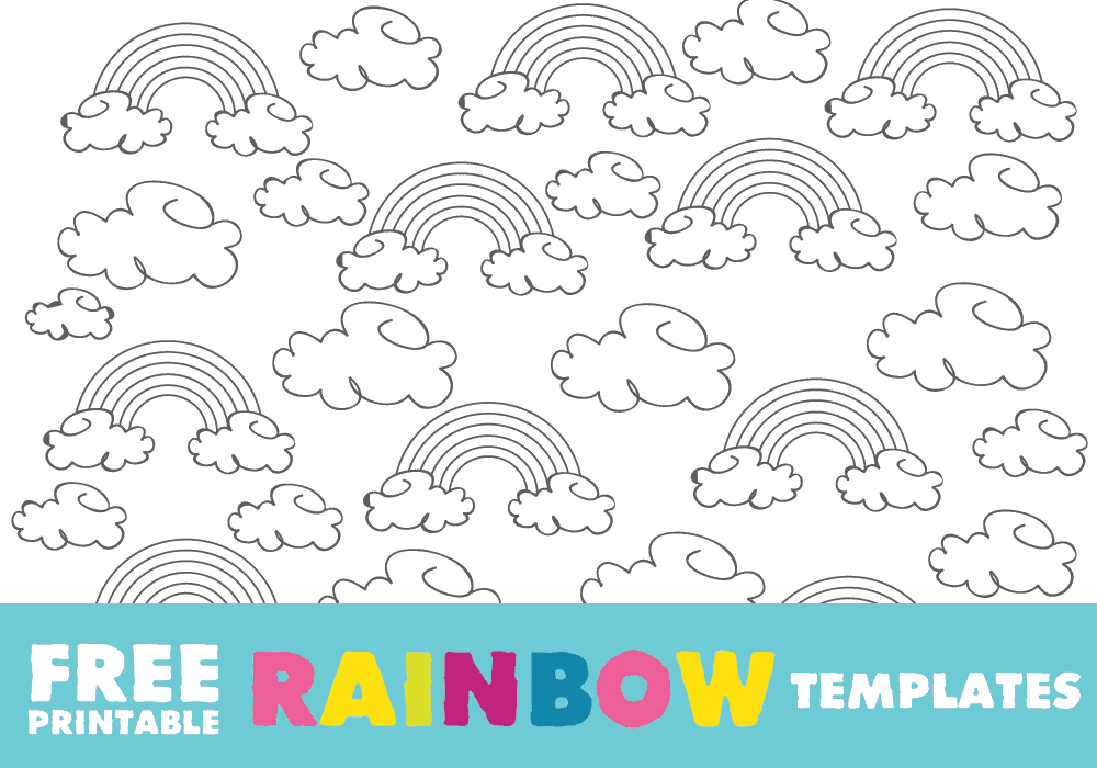 Rainbow template free printable rainbow outline and rainbow coloring page