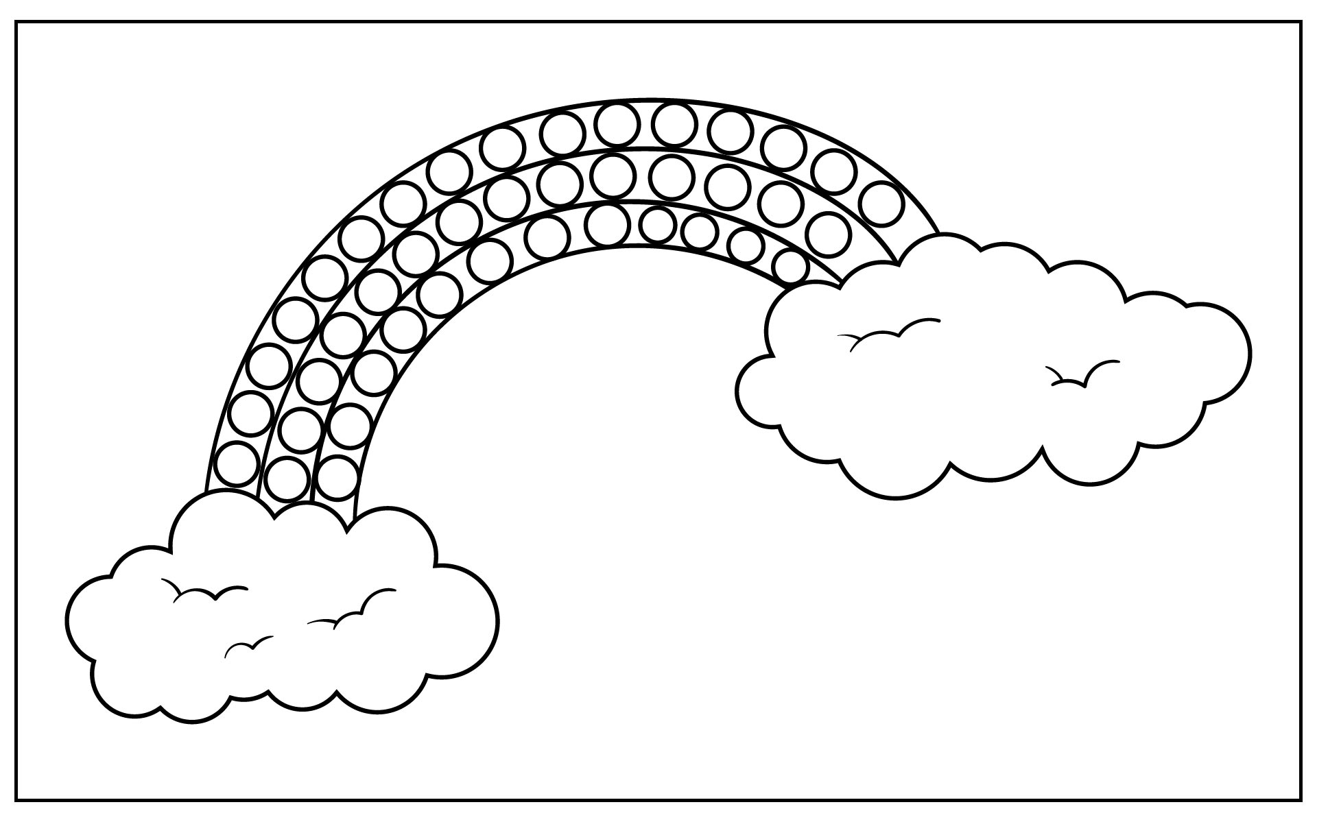 Best dot rainbow printable coloring pages pdf for free at