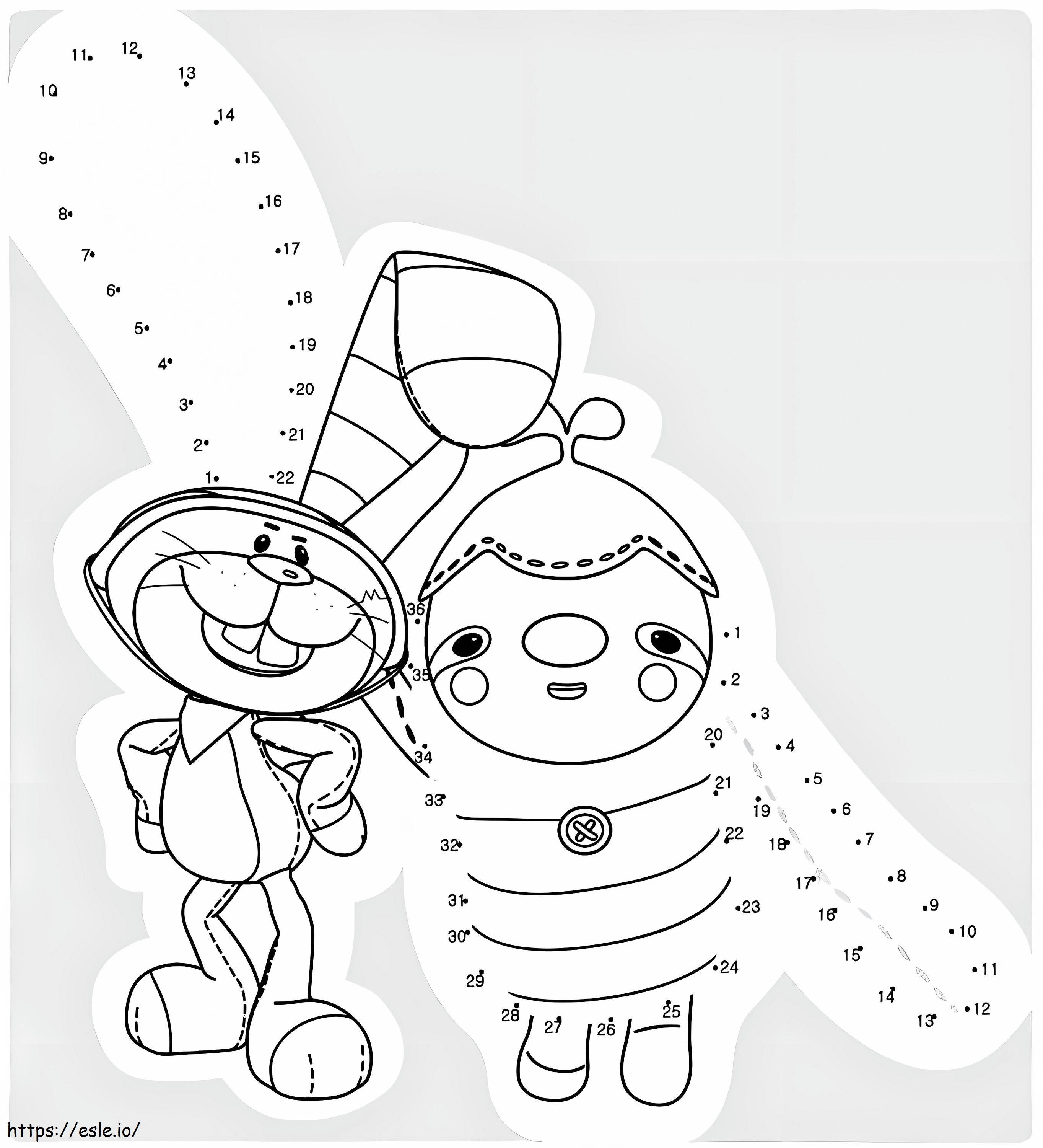Rainbow ruby dot to dot coloring page