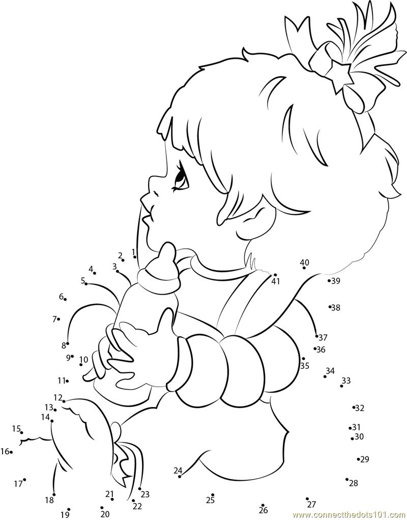 Surprising rainbow brite dot to dot printable worksheet