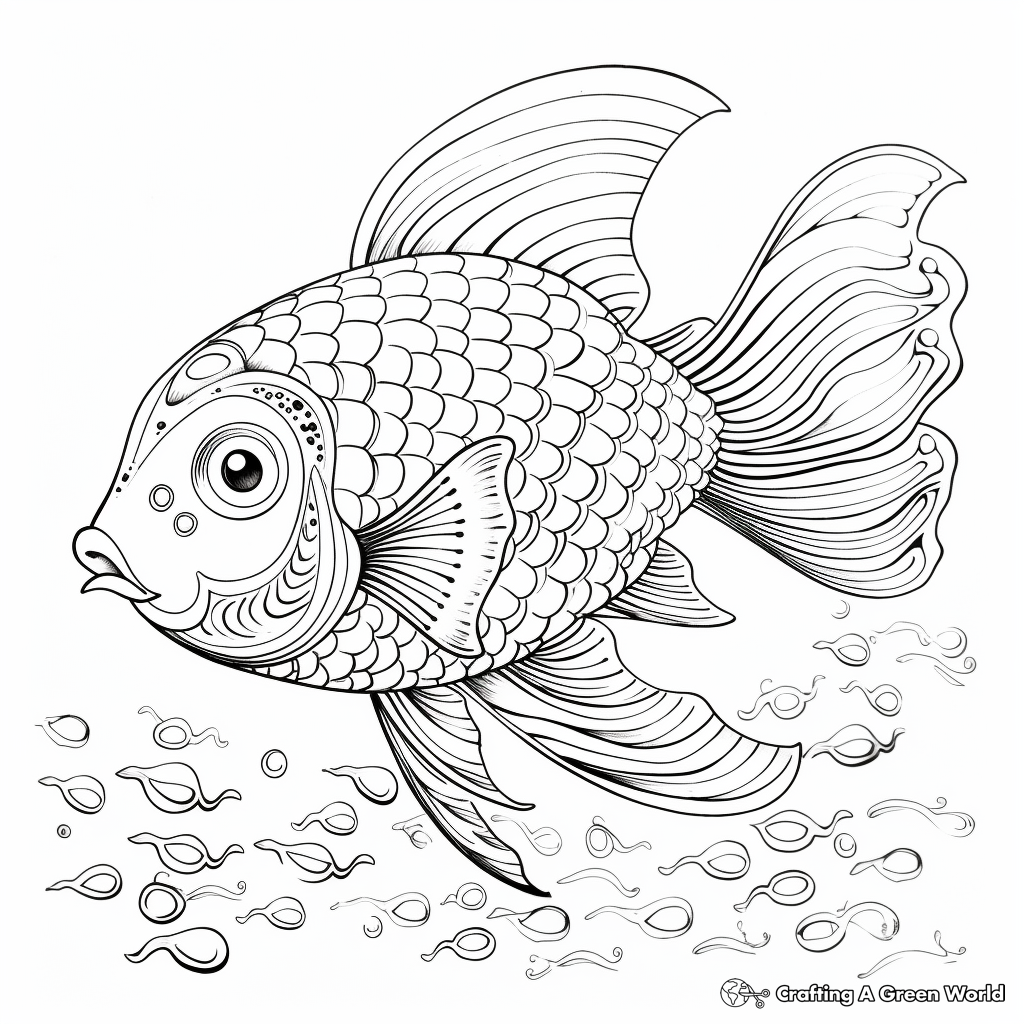 Rainbow fish coloring pages