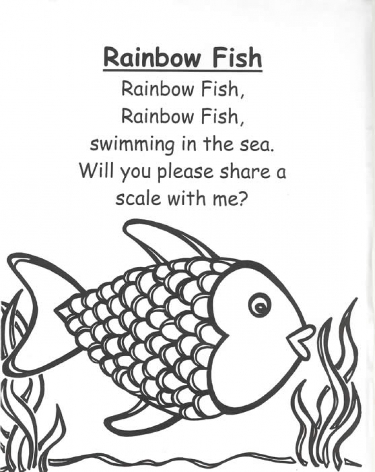Get this printable rainbow fish coloring sheets for kids cbs