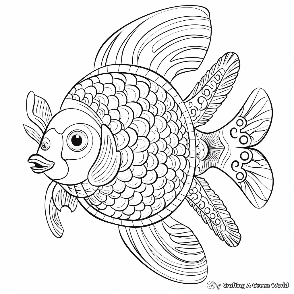 Fish mandala coloring pages
