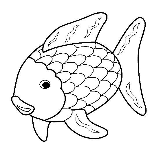 Rainbow fish coloring pages