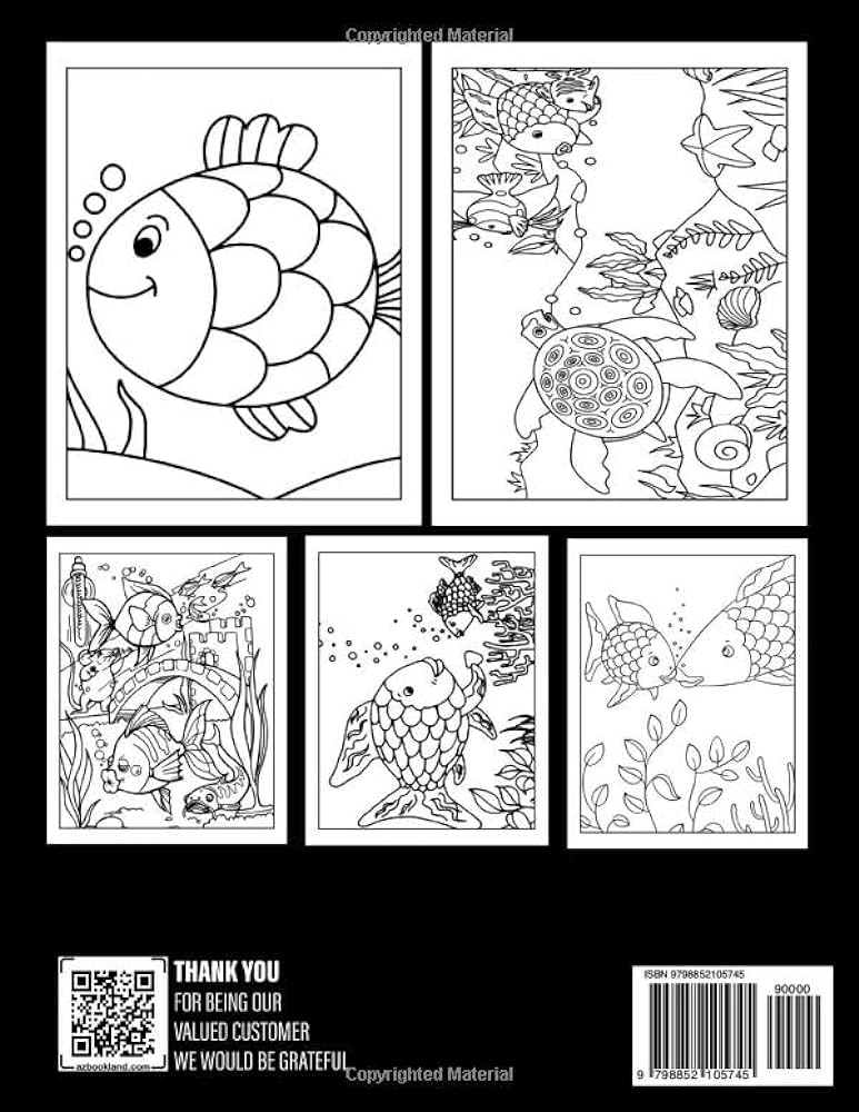 Rainbow fish coloring book fun and easy coloring pages in cute style for all ages to relax and unwind pittman zayn books