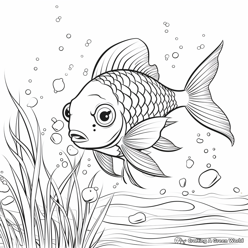 Rainbow fish coloring pages