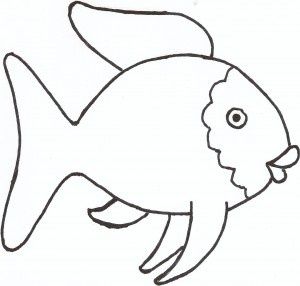 Rainbow fish template for collage miss lara mallia