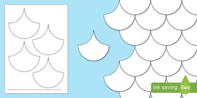 Fish scales display cut
