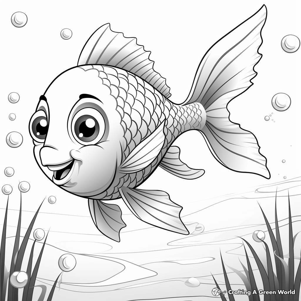 Rainbow fish coloring pages