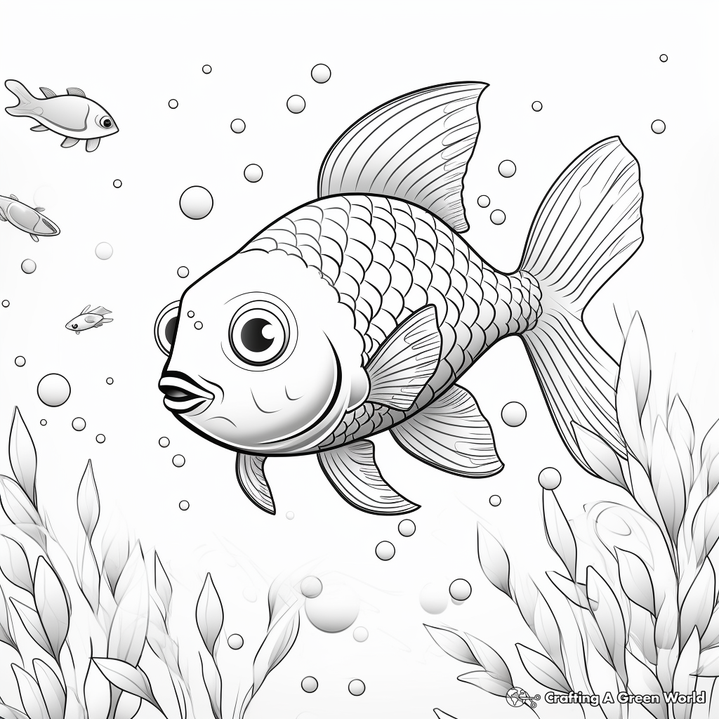 Rainbow fish coloring pages