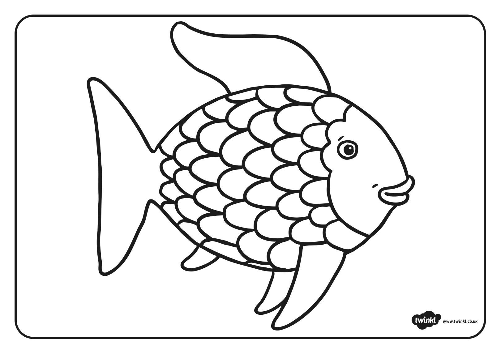 Solution colouring sheets the rainbow fish